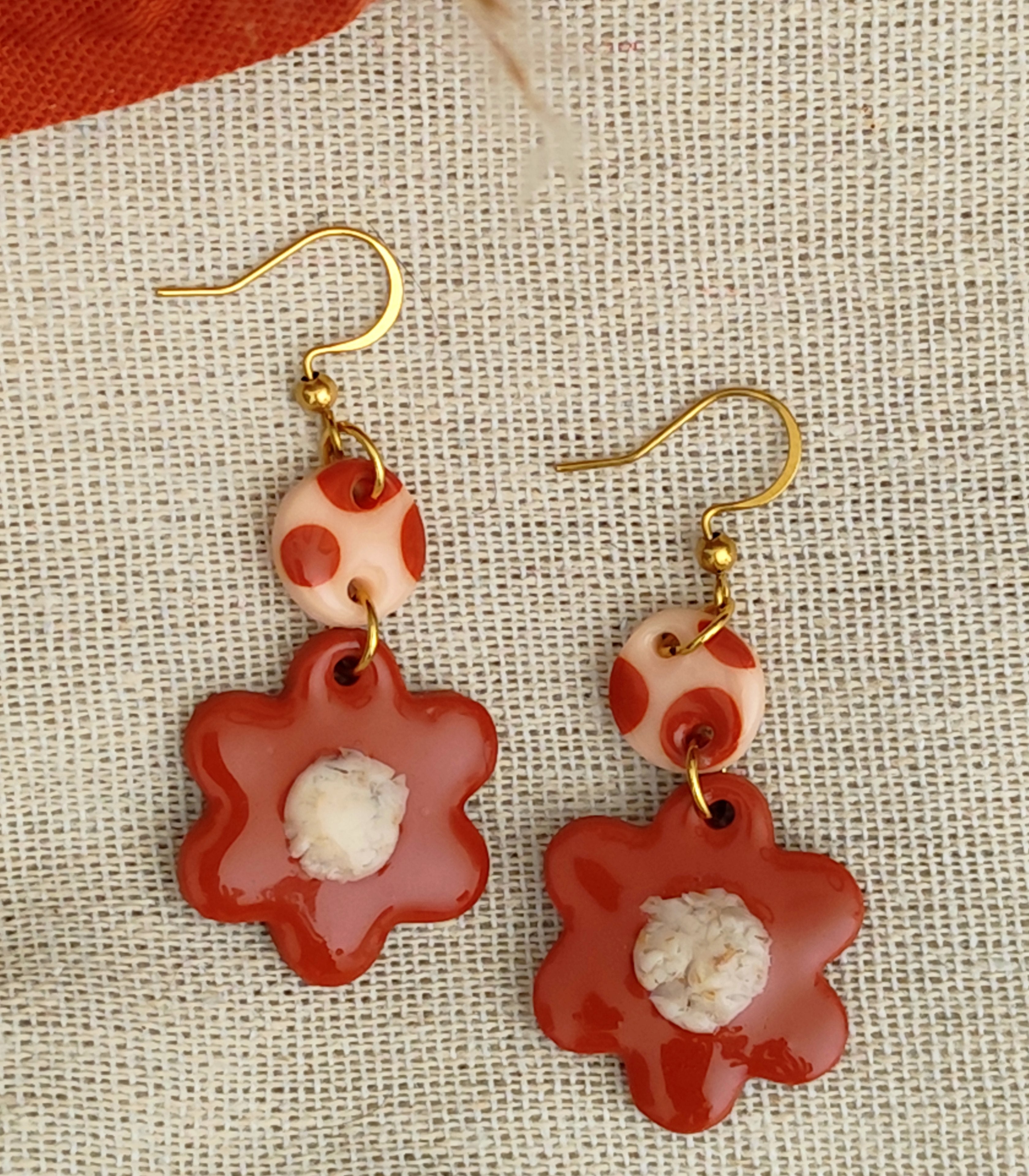 Boucles d'oreilles pendantes "Floralie"