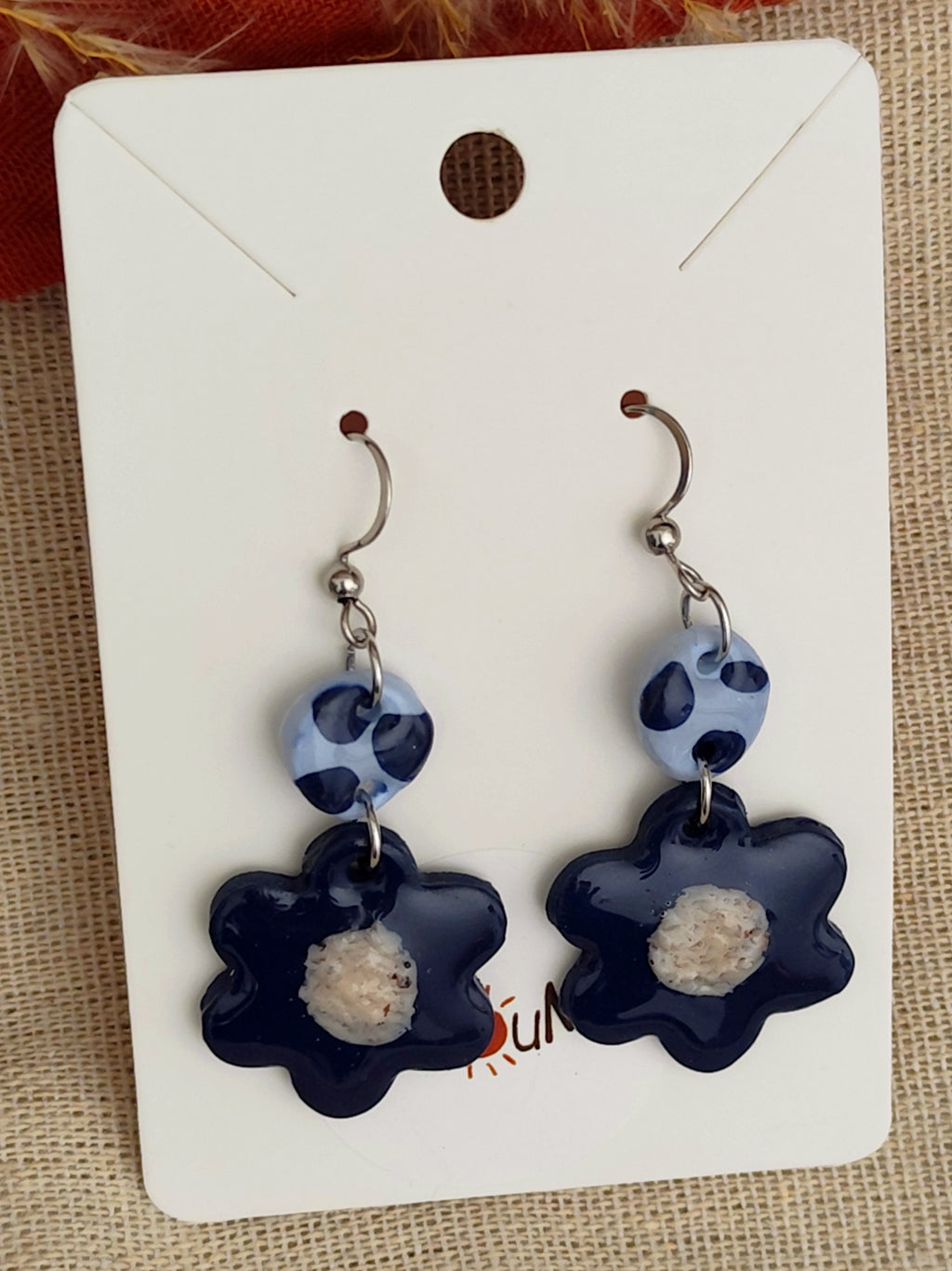 Boucles d'oreilles pendantes "Floralie"