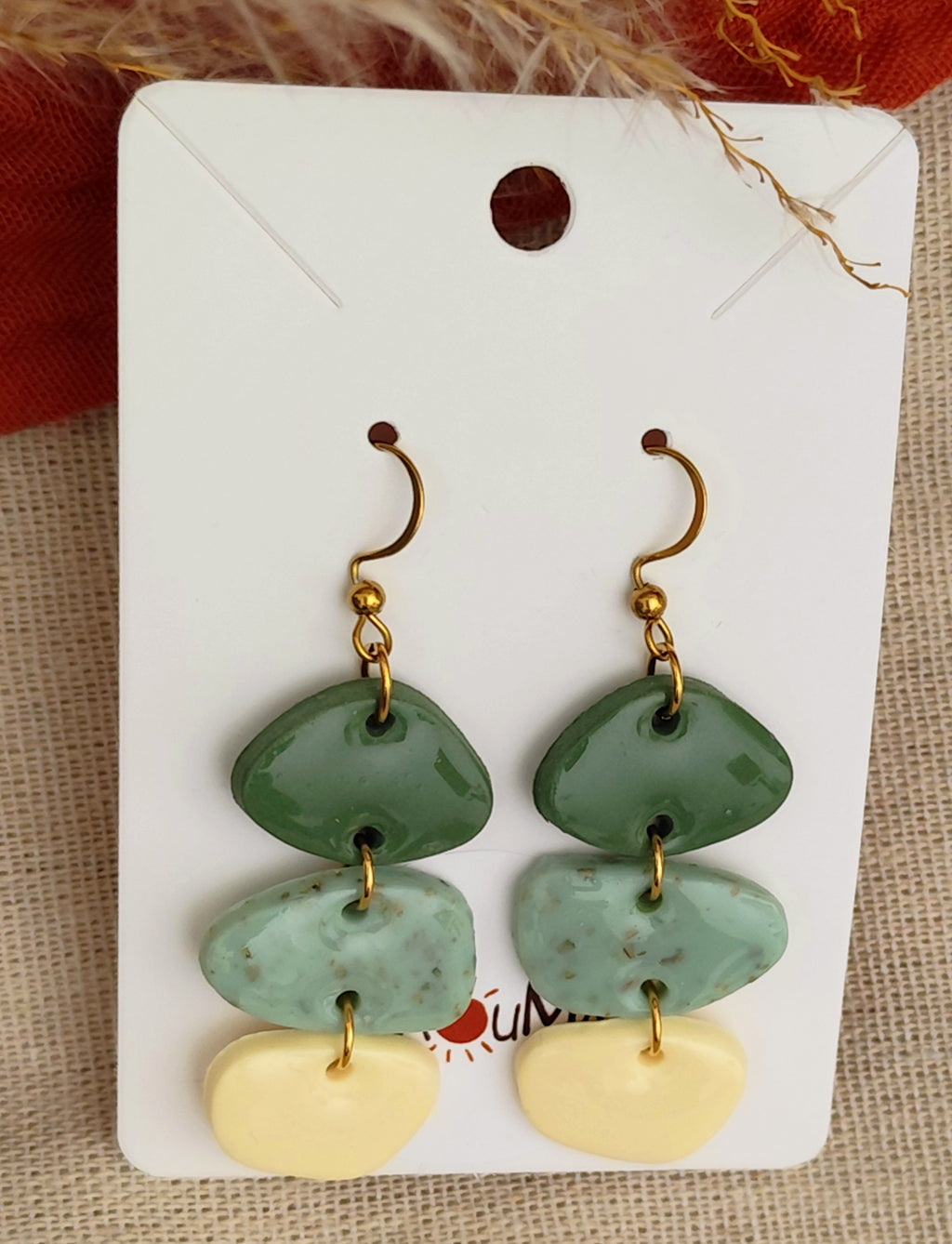 Boucles d'oreilles pendantes "Pierre"
