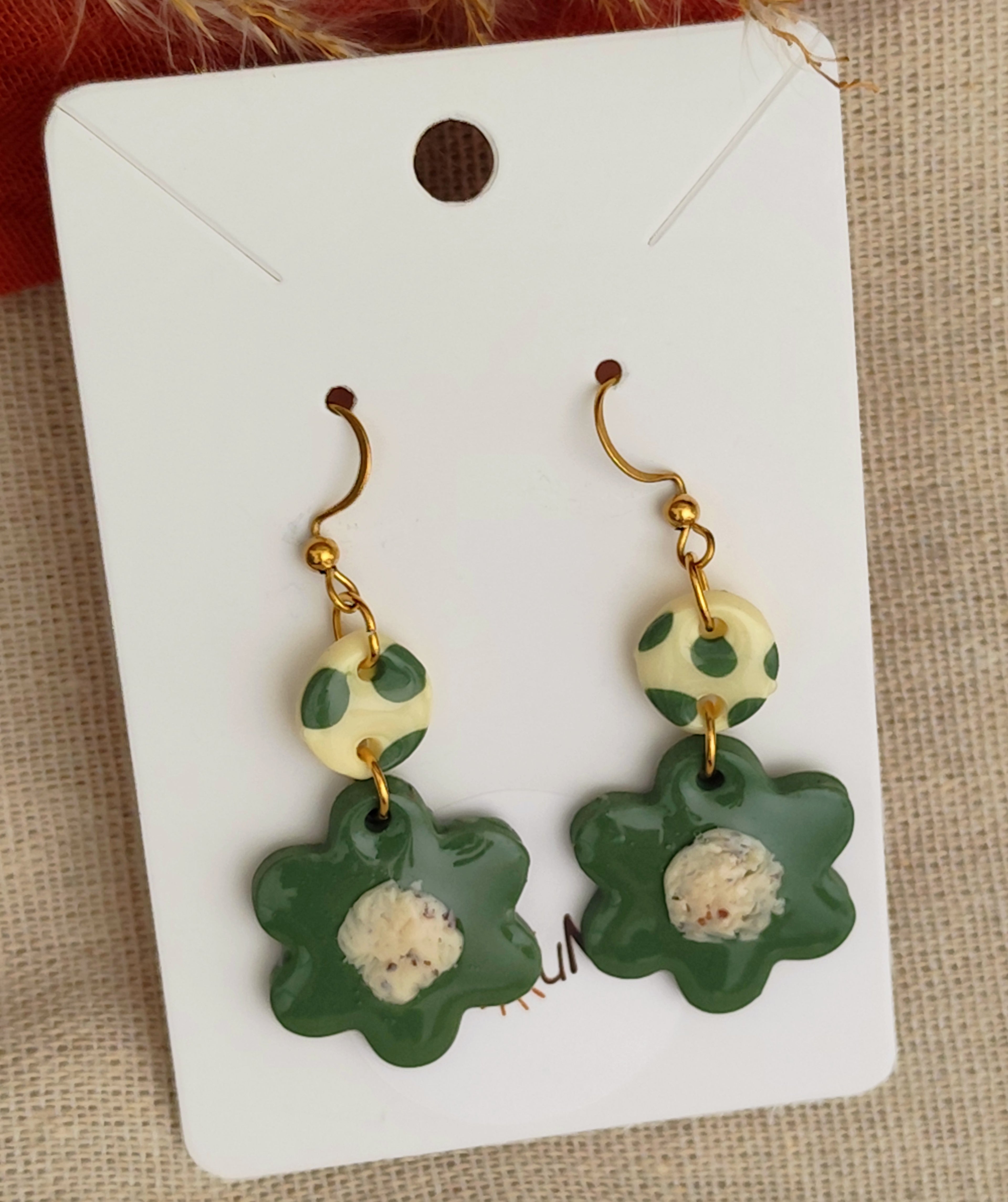 Boucles d'oreilles pendantes "Floralie"