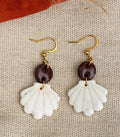 Boucles d'oreilles pendantes "Coquillage"