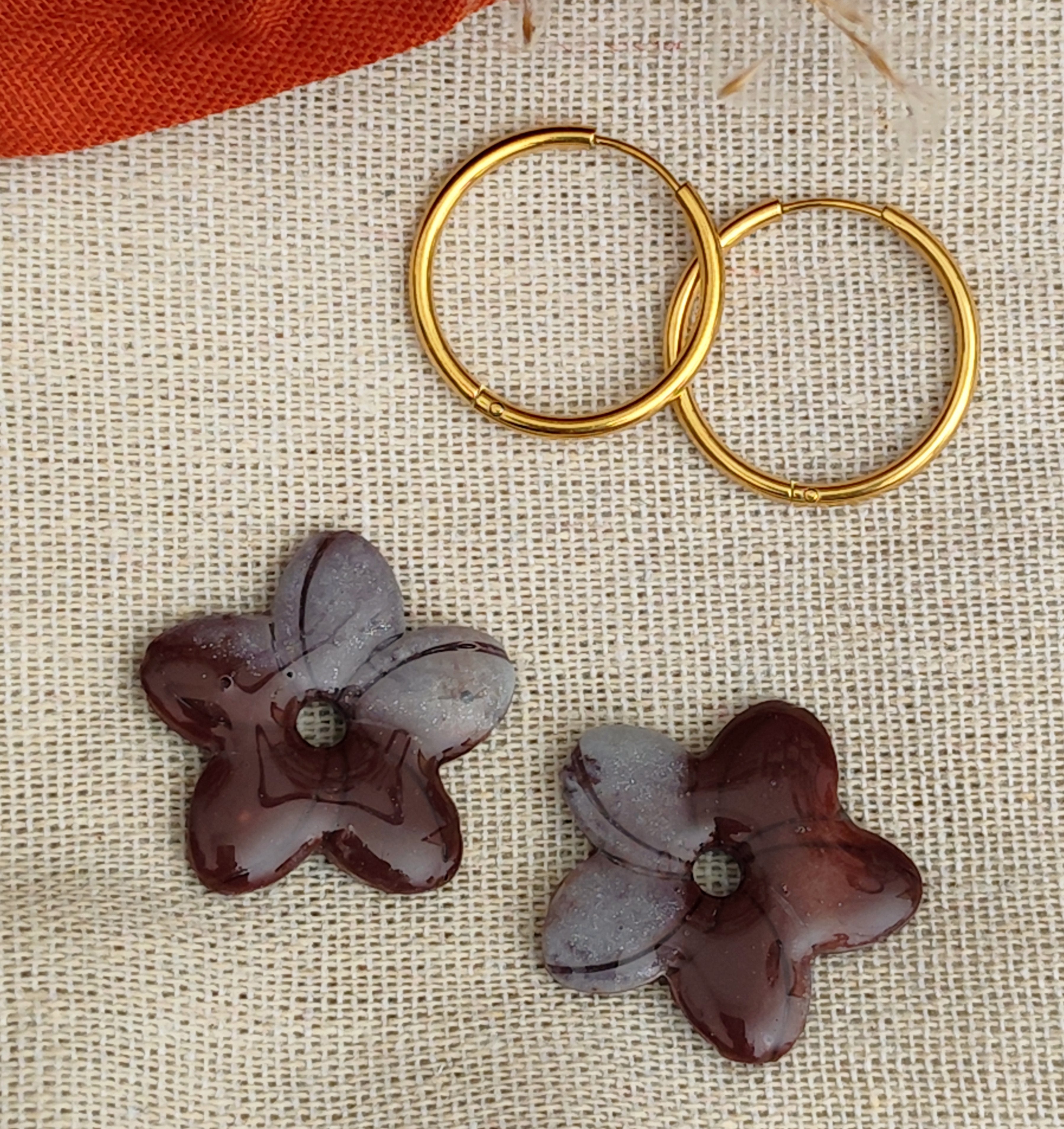 Pampilles "Fleur" avec créoles simples
