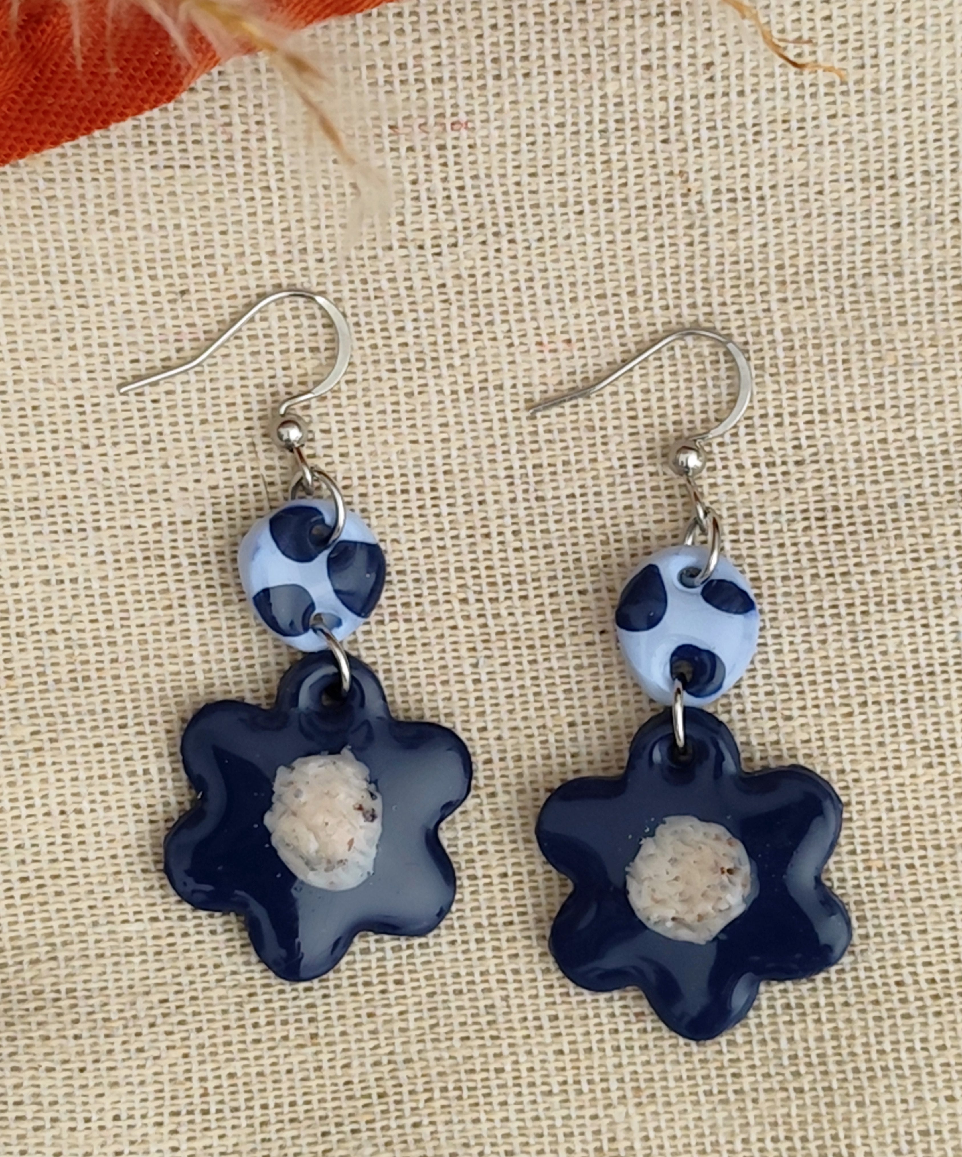 Boucles d'oreilles pendantes "Floralie"