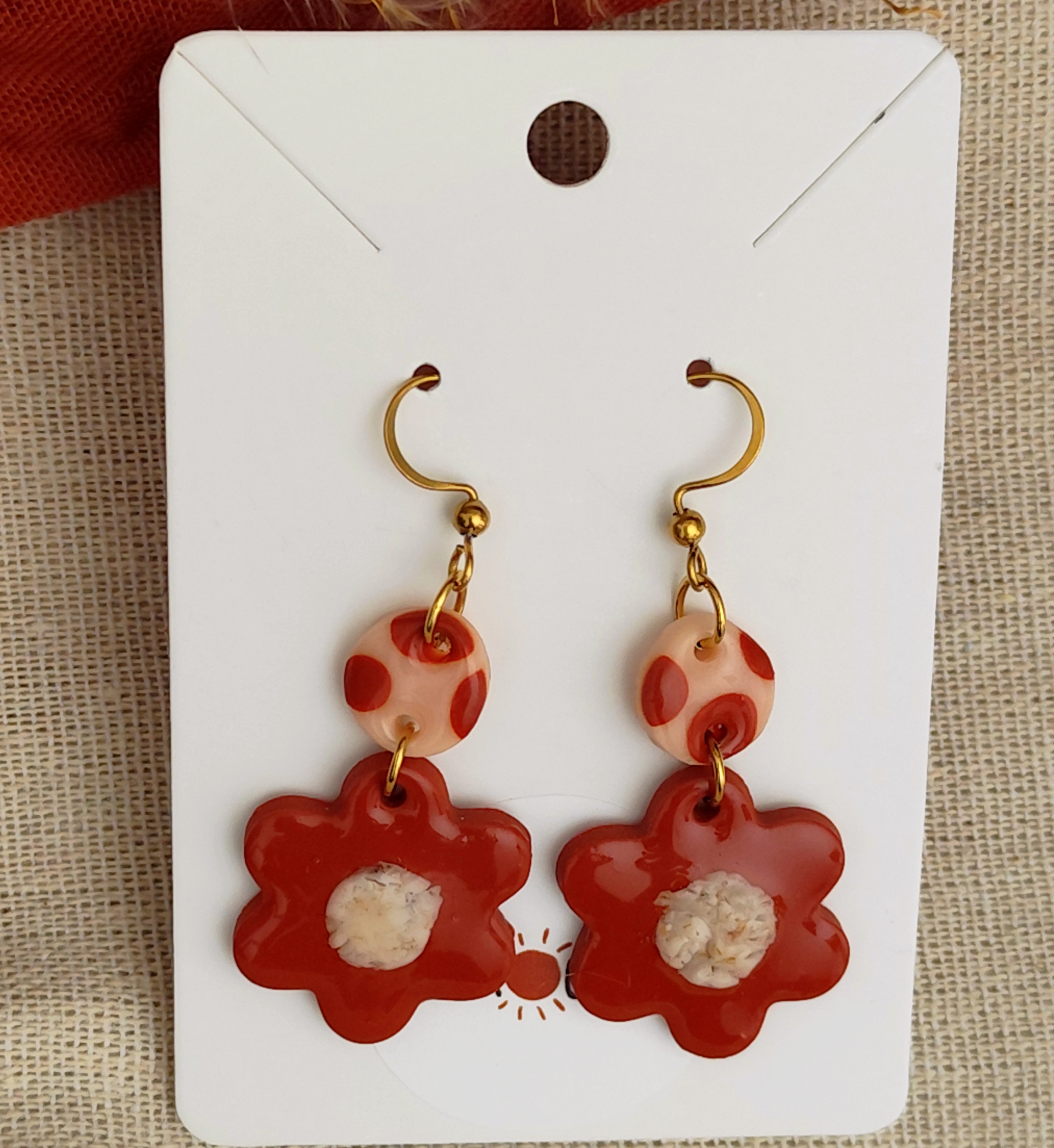 Boucles d'oreilles pendantes "Floralie"