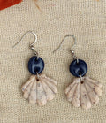 Boucles d'oreilles pendantes "Coquille"