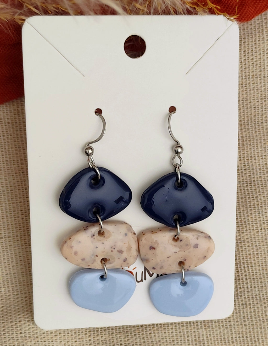 Boucles d'oreilles pendantes "Pierre"