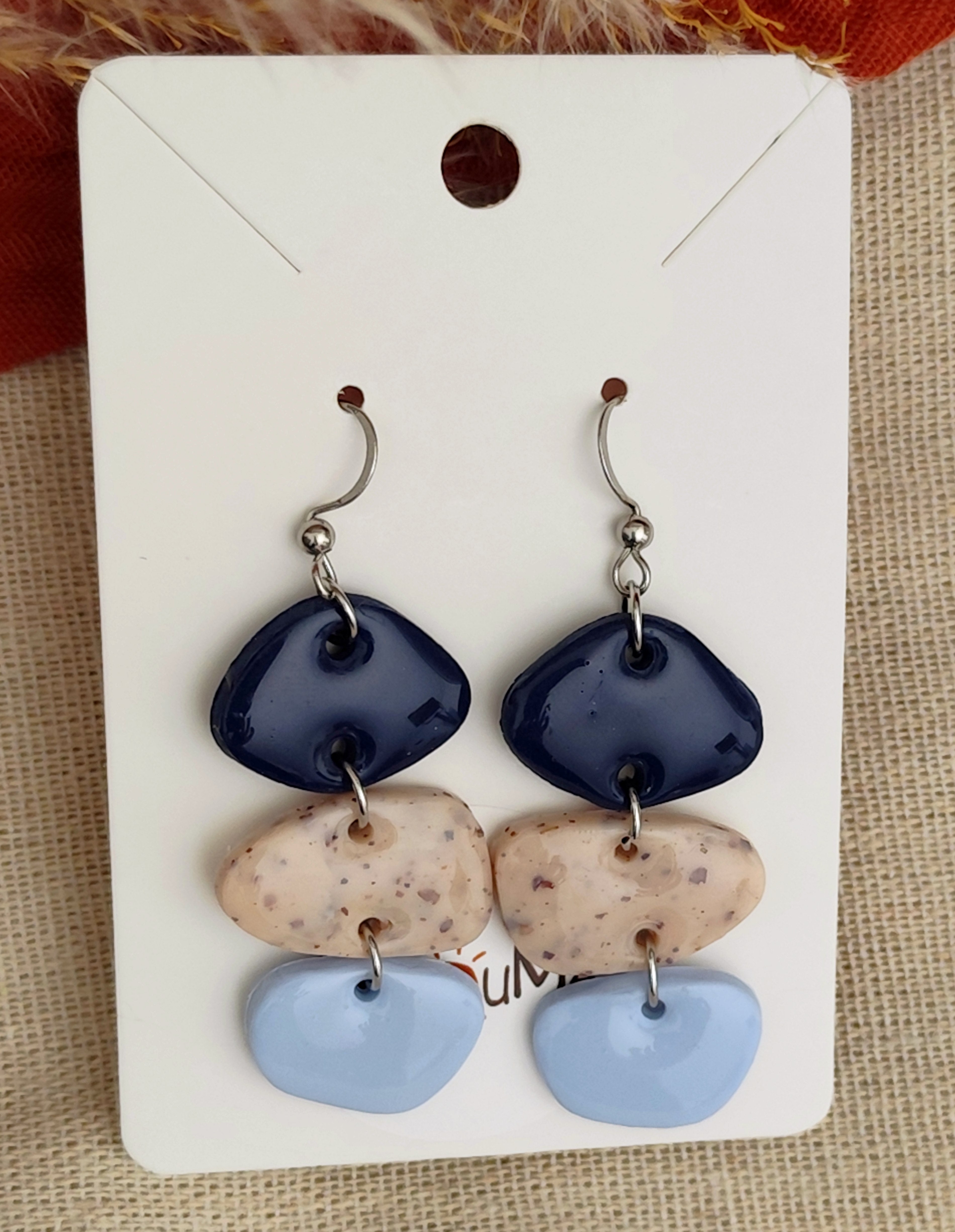 Boucles d'oreilles pendantes "Pierre"