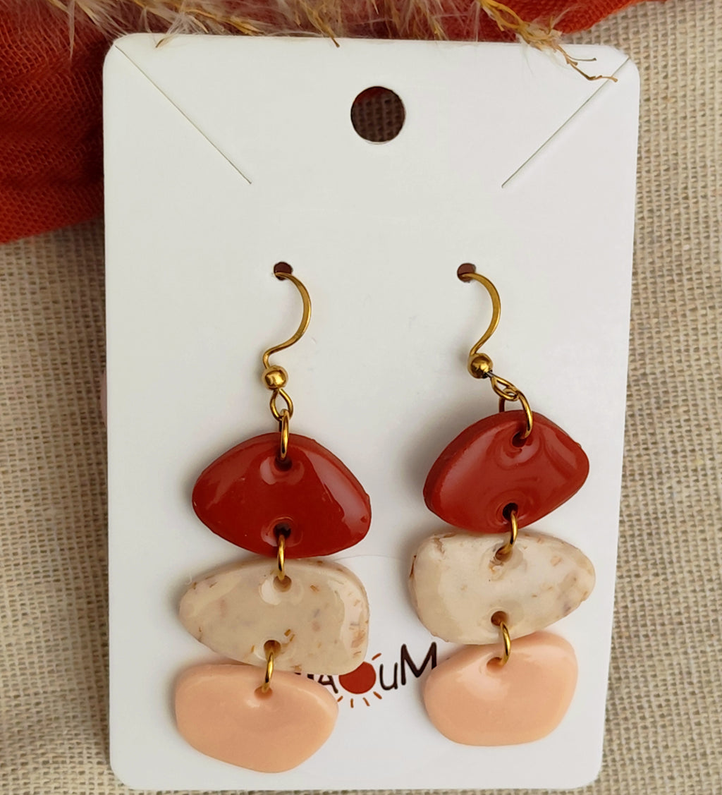 Boucles d'oreilles pendantes "Pierre"